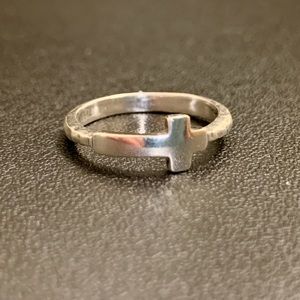 Silpada Sterling silver petite cross ring.  Size 5.